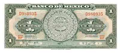 Billete de 1 pesos (1970)