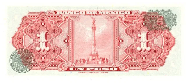 Reverso del Billete de 1 pesos (1970)