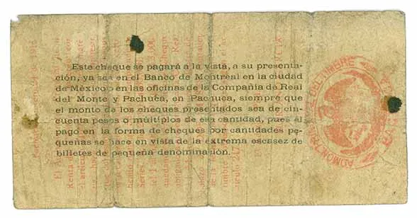 Reverso del Billete de 1 pesos