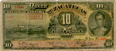 Billete de 10 pesos (1906)