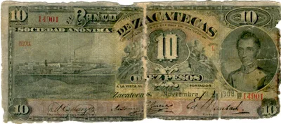 Billete de 10 pesos (1908)