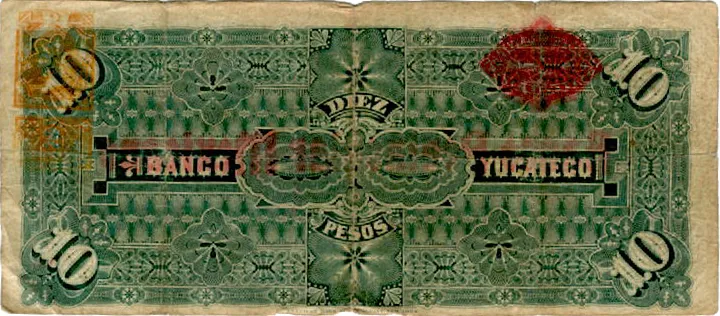 Reverso del Billete de 10 pesos (1903)