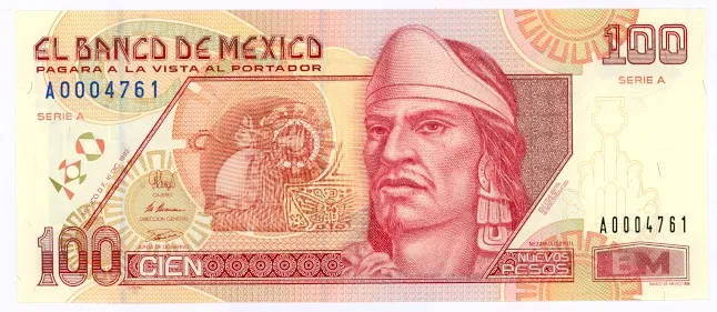 Anverso del Billete de 100 pesos (1992)