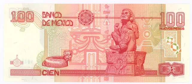 Reverso del Billete de 100 pesos (1992)