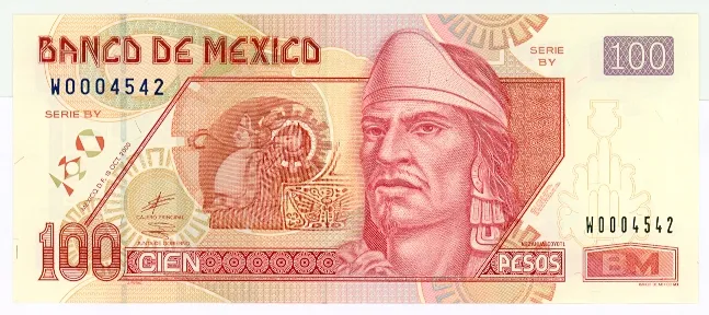 Anverso del Billete de 100 pesos (2000)