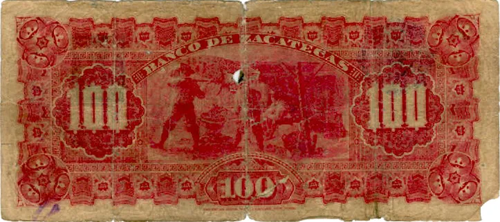 Reverso del Billete de 100 pesos (1897)