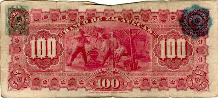 Anverso del Billete de 100 pesos (1906)
