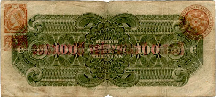 Reverso del Billete de 100 pesos (1904)