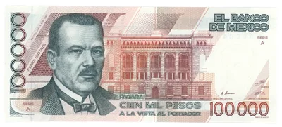 Billete de 100,000 pesos (1988)