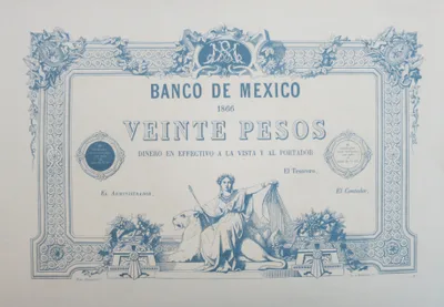 Billete de 20 pesos (1866)