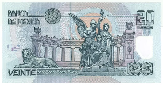 Reverso del Billete de 20 pesos (2001)