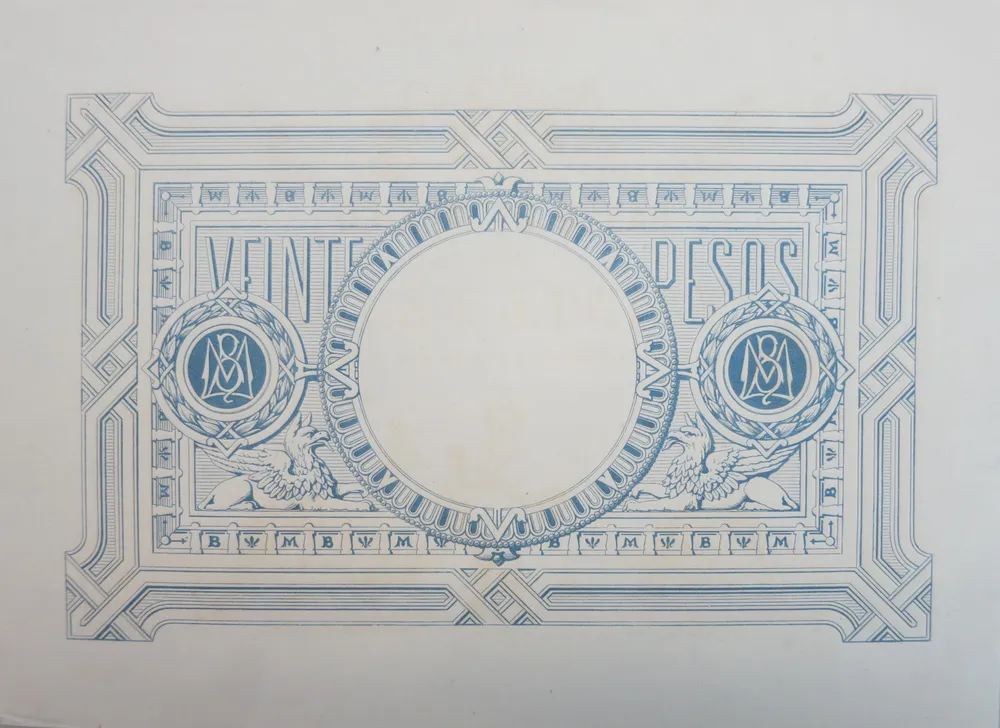 Reverso del Billete de 20 pesos