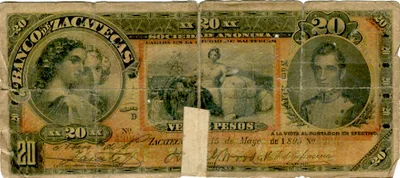Billete de 20 pesos (1895)