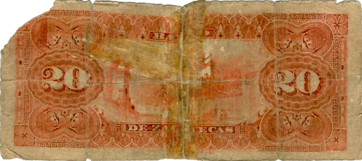 Reverso del Billete de 20 pesos (1897)