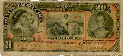 Billete de 20 pesos (1908)