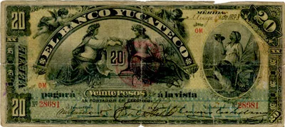 Billete de 20 pesos (1898)