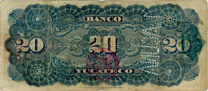 Reverso del Billete de 20 pesos