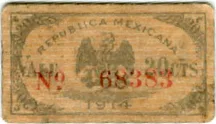 Billete de 20 pesos (1914)