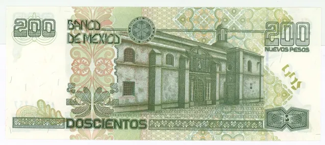 Reverso del Billete de 200 pesos (1992)