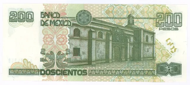Reverso del Billete de 200 pesos (1995)