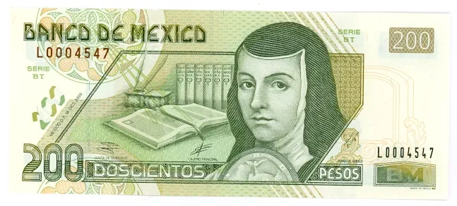 Anverso del Billete de 200 pesos (2000)