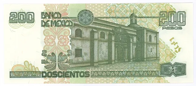 Reverso del Billete de 200 pesos (2000)