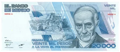 Billete de 20,000 pesos (1985)
