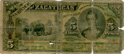 Billete de 5 pesos (1900)
