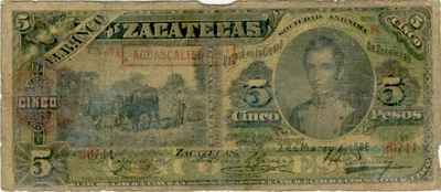 Billete de 5 pesos (1906)
