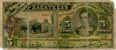Billete de 5 pesos (1909)