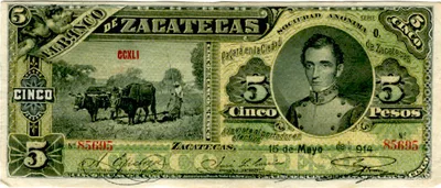Billete de 5 pesos (1914)
