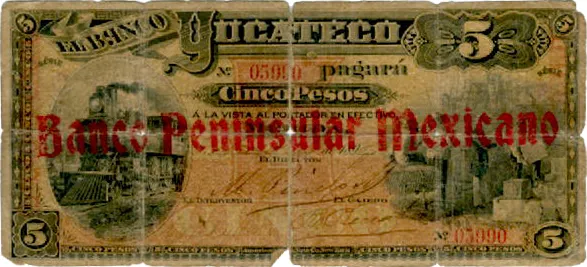 Anverso del Billete de 5 pesos