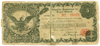 Billete de 5 pesos (1914)