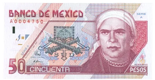 Anverso del Billete de 50 pesos (1994)