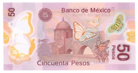 Reverso del Billete de 50 pesos de José María Morelos y Pavón (2012)
