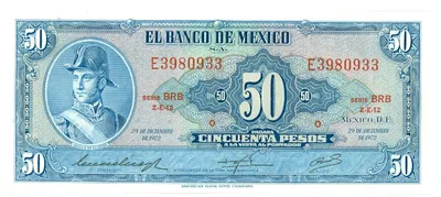 Billete de 50 pesos (1972)