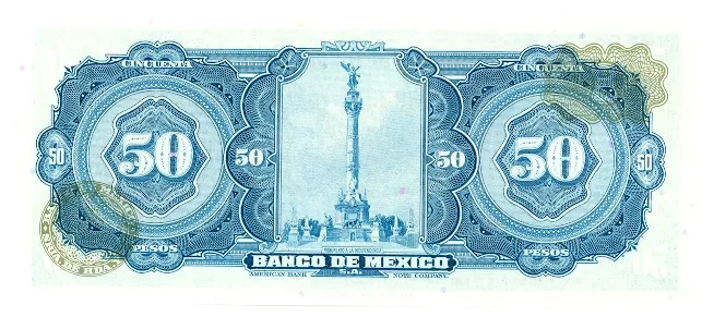 Reverso del Billete de 50 pesos (1972)