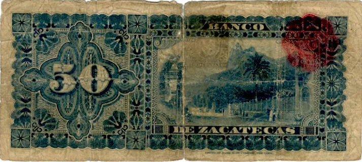 Reverso del Billete de 50 pesos (1891)