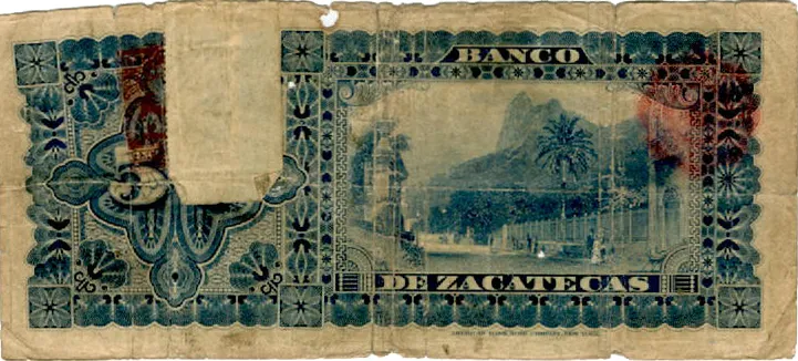 Reverso del Billete de 50 pesos (1895)