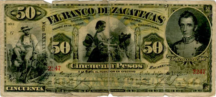 Anverso del Billete de 50 pesos (1899)
