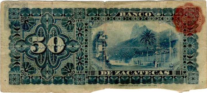 Reverso del Billete de 50 pesos (1903)