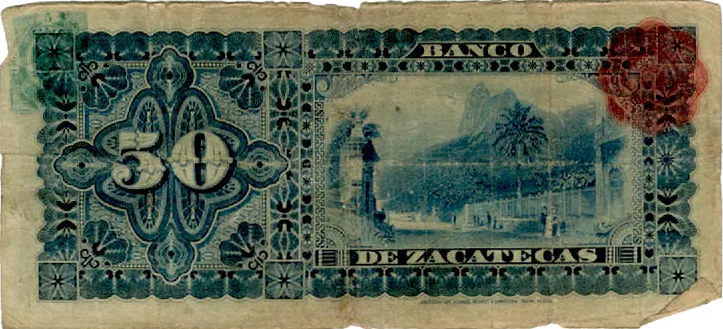 Reverso del Billete de 50 pesos (1906)