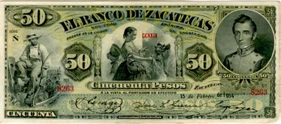 Billete de 50 pesos (1914)