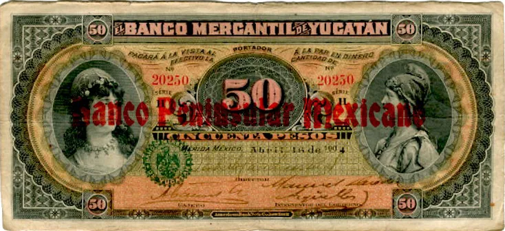 Anverso del Billete de 50 pesos (1904)