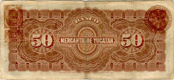 Reverso del Billete de 50 pesos (1904)