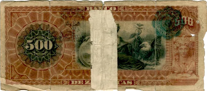 Reverso del Billete de 500 pesos (1895)