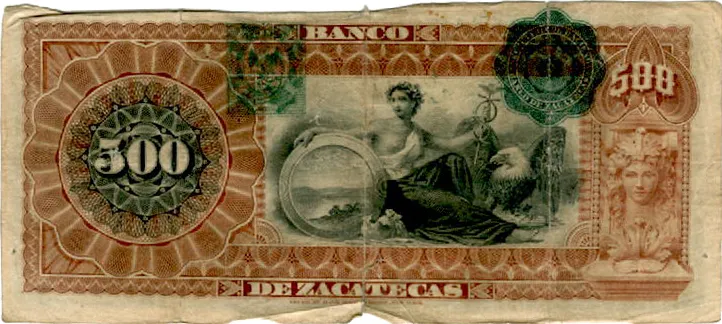 Reverso del Billete de 500 pesos (1906)
