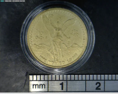 1/10 oz Libertad Oro 1992 · Inventario Banxico 17559 (reverso)