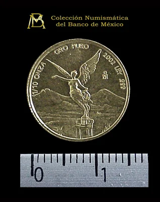 1/10 Onza Libertad Oro 2002 · Reverso