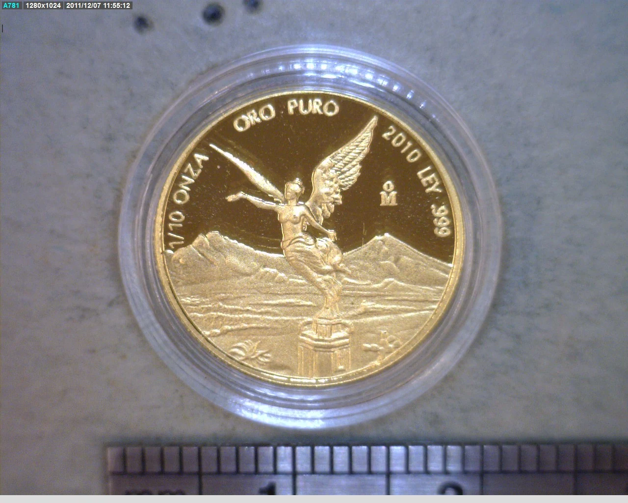 1/10 Onza Libertad Oro 2010 · Reverso